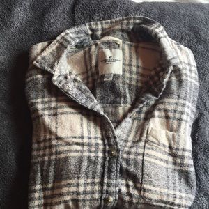 Grayish- Black & white flannel